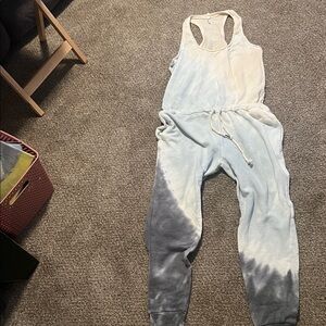 Young Fabulous & Broke Light Blue and Gray tie dye Jumpsuit m